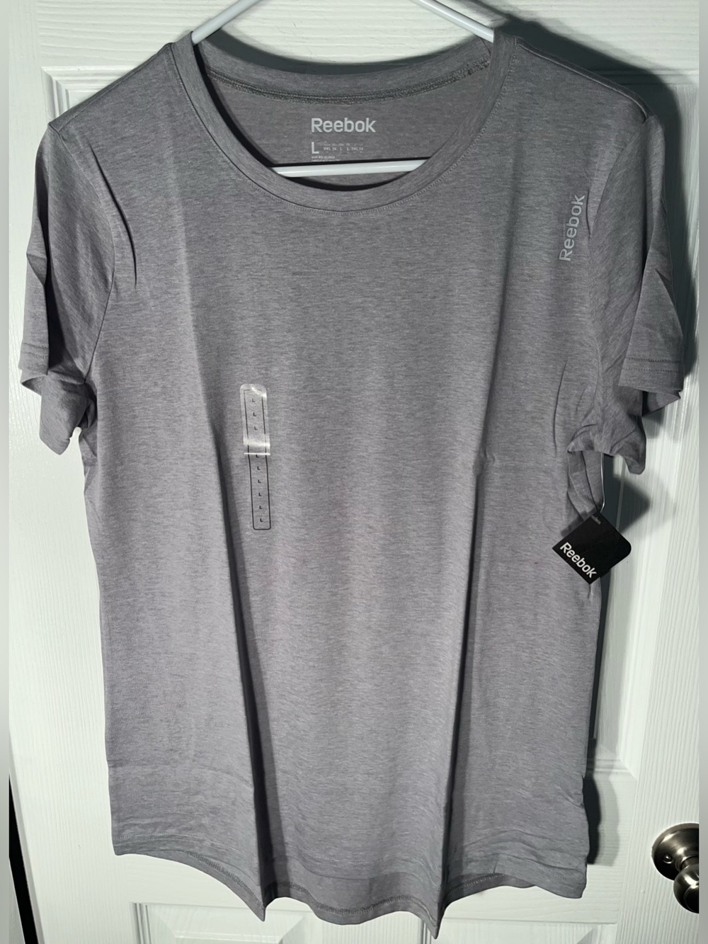 NWT Women's Reebok Jersey Crewneck Tee Grey Heather Women’s Large L